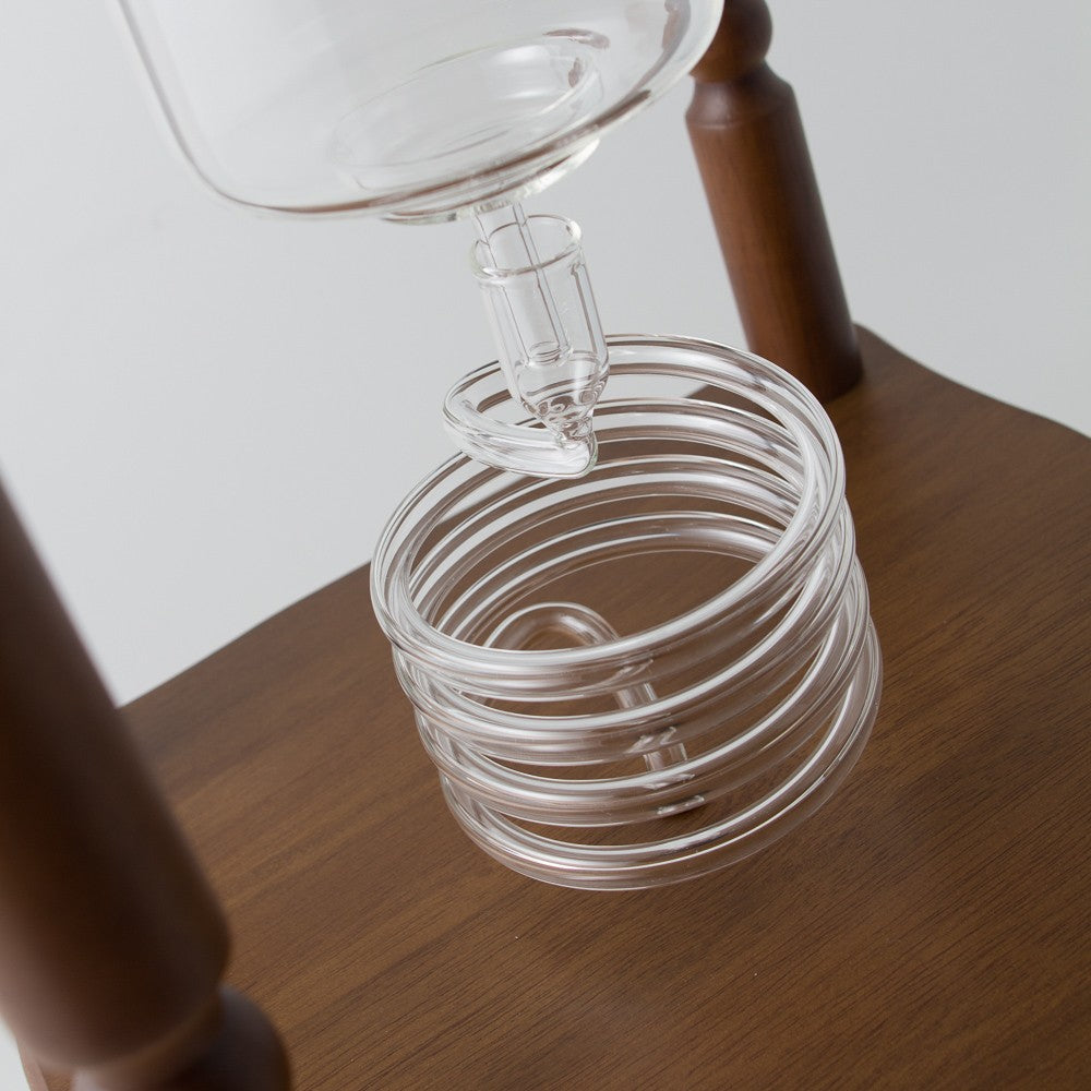 Yama Glass 25 Cup Cold Drip Maker Curved Brown Wood Frame (Special Order) - Coffee Addicts Canada