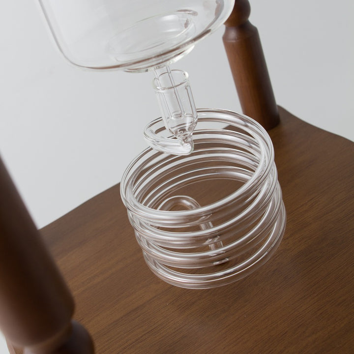 Yama Glass 25 Cup Cold Drip Maker Curved Brown Wood Frame (Special Order) - Coffee Addicts Canada