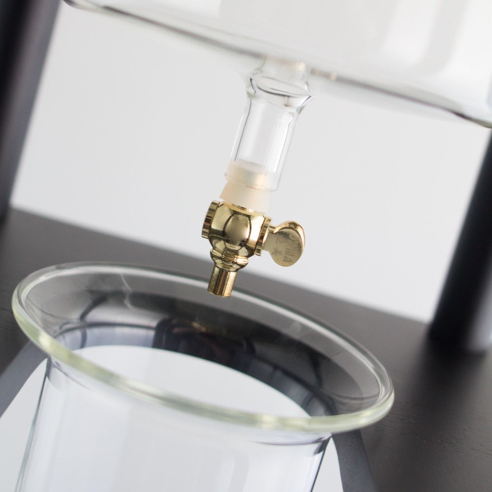 Yama Glass 25 Cup Cold Drip Maker Straight Black Wood Frame (Special Order) - Coffee Addicts Canada