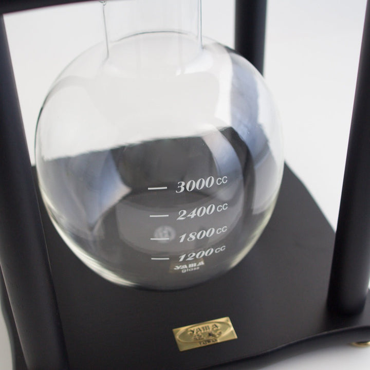 Yama Glass 25 Cup Cold Drip Maker Straight Black Wood Frame (Special Order) - Coffee Addicts Canada