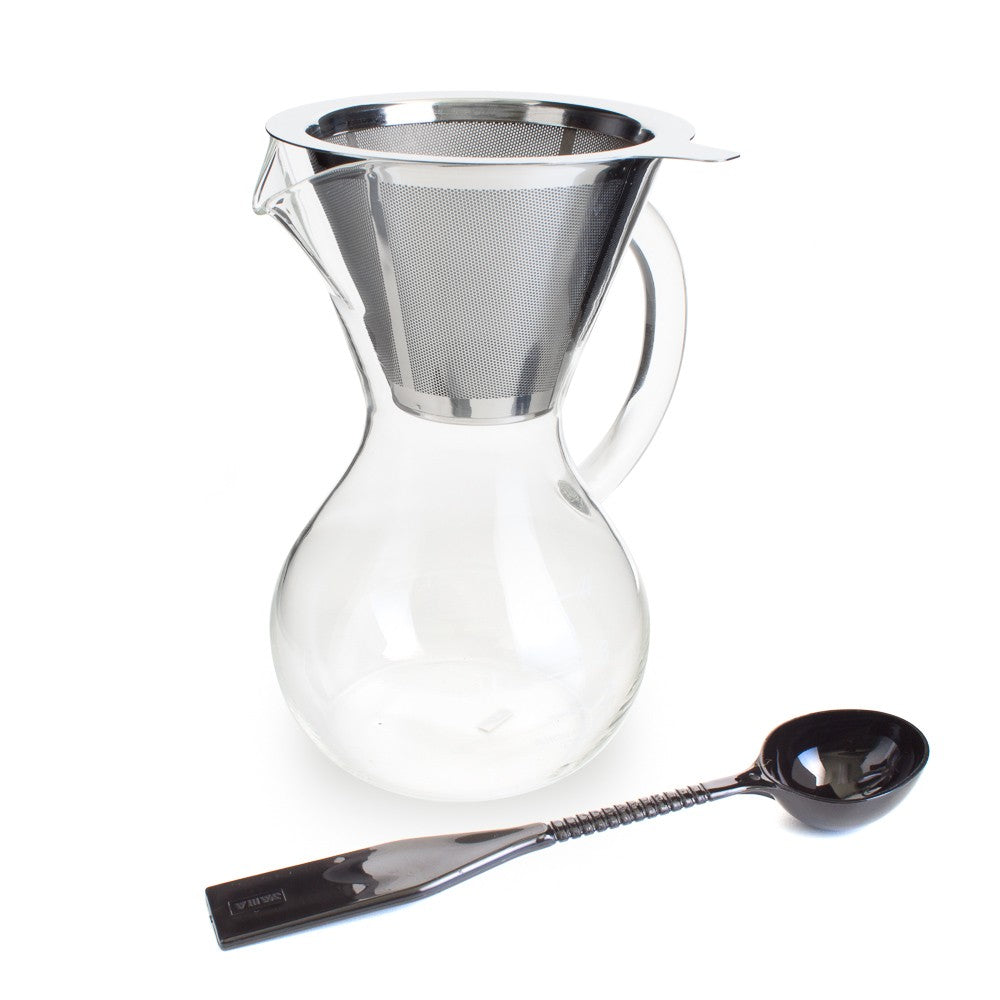 Yama Glass Hermiston Pot with Stainless Cone Filter (30oz) - Coffee Addicts Canada